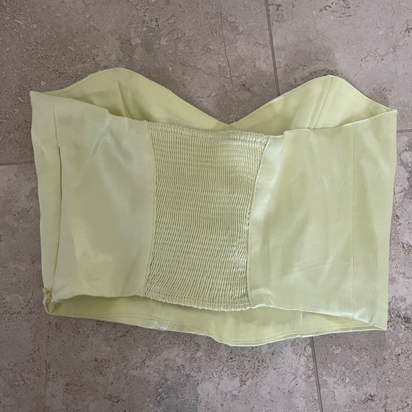 ZARA YELLOW CORSET TOP - Picture 2 of 3